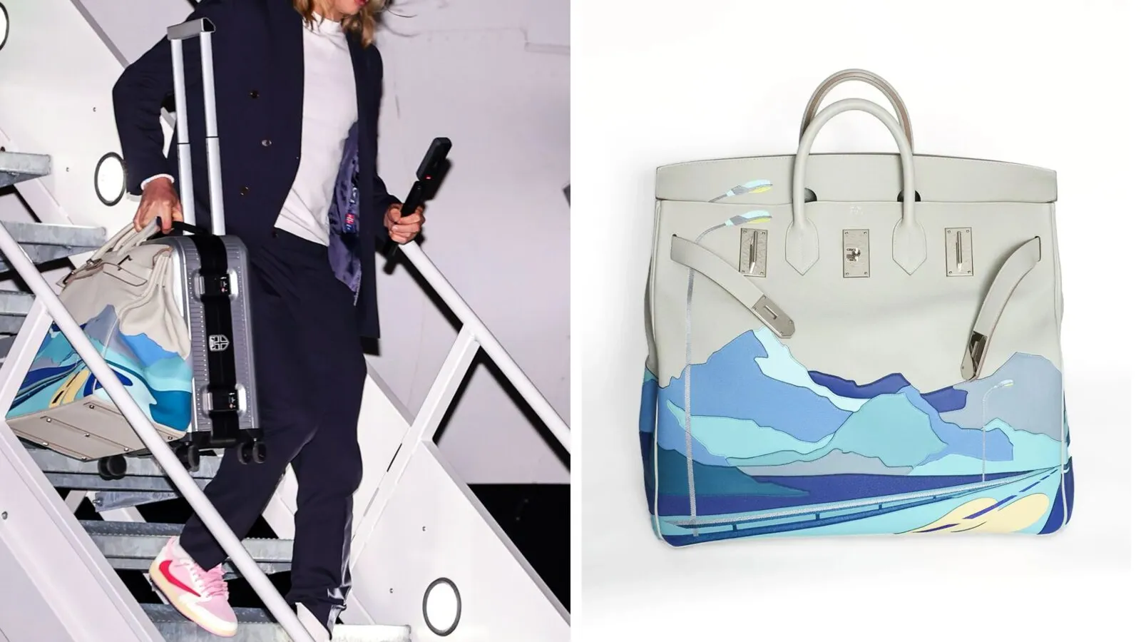 Erling Haaland met zijn Hermès Endless Road HAC 50 reistas