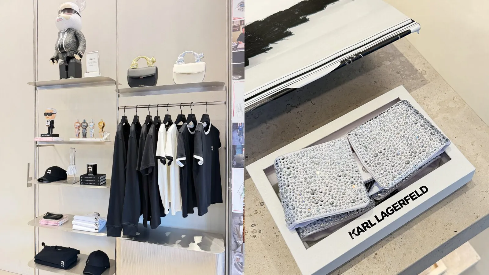 Het interieur van het Karl Lagerfeld Café op de Herengracht in Amsterdam