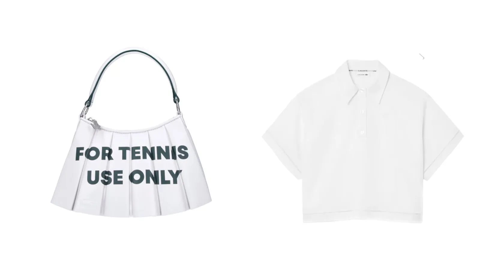 Lacoste polo en tennistas in klassiek wit en groen