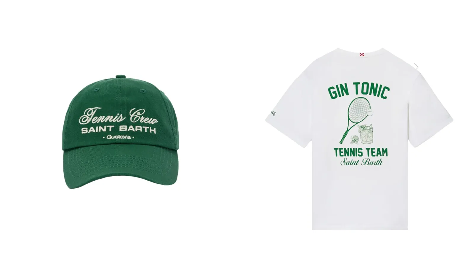 MC2 Saint Barth cap en tee met tennisclub referenties