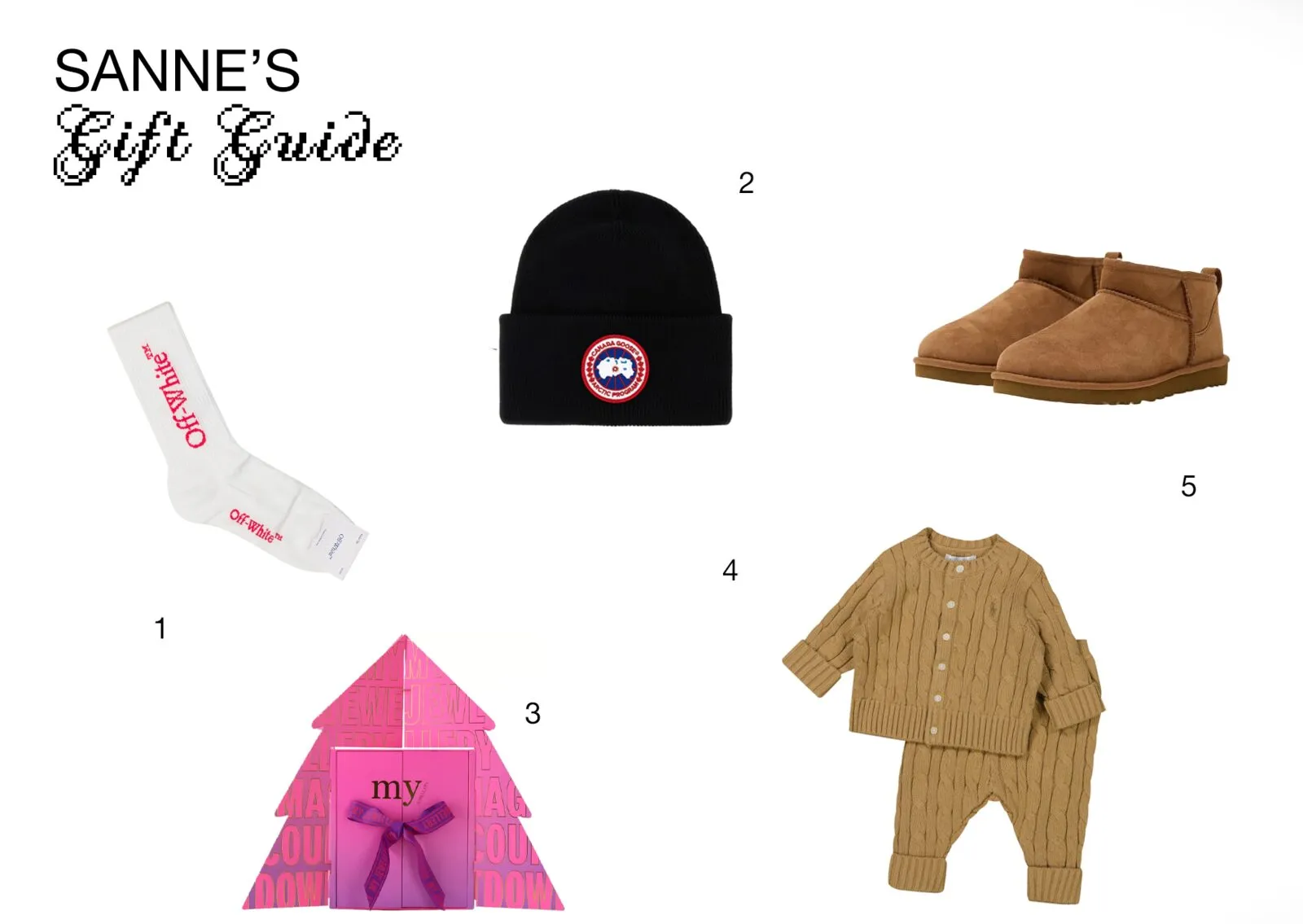 Giftguide sanne items