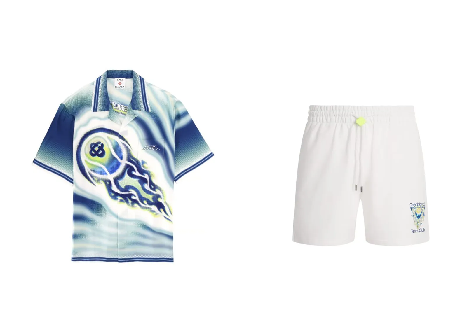 Casablanca tennis shirt with a graphic tennis ball print