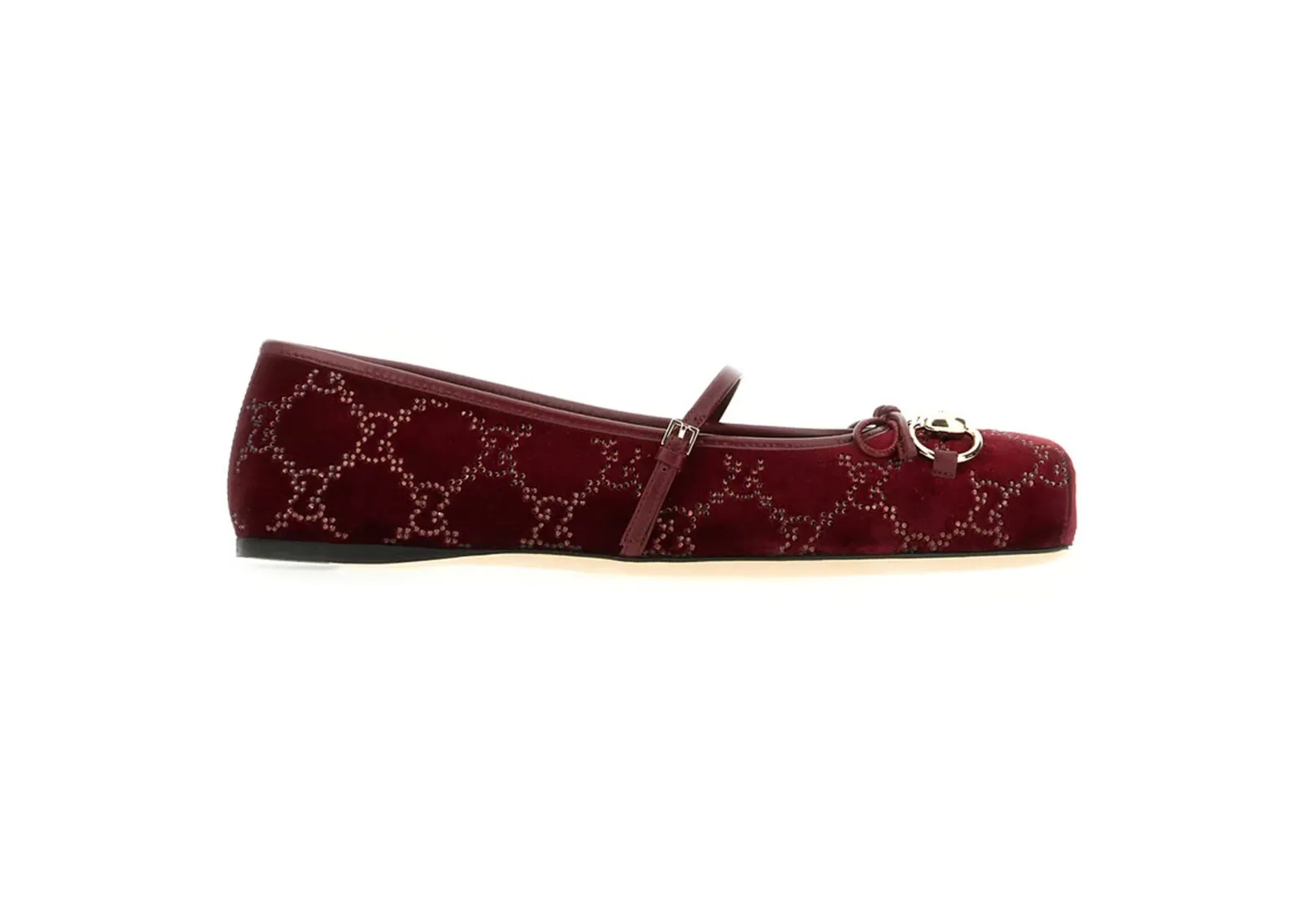 Gucci Tiziano ballerinas in red velvet