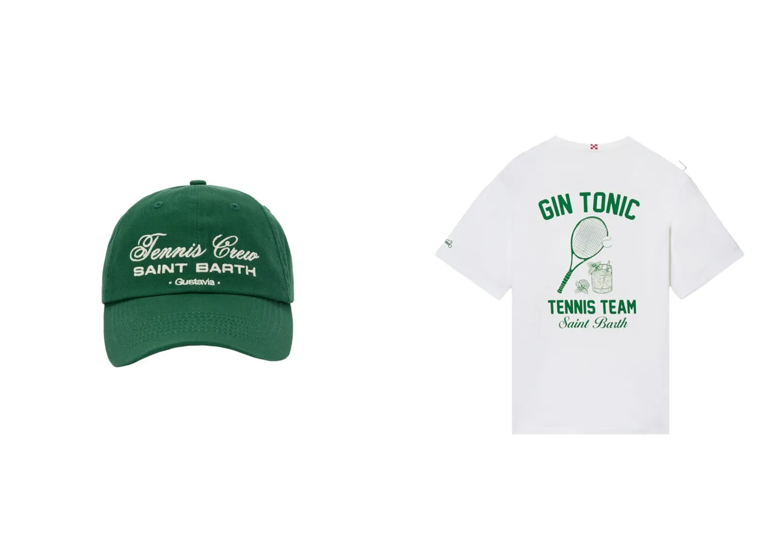 MC2 Saint Barth cap and tee with tennis club references