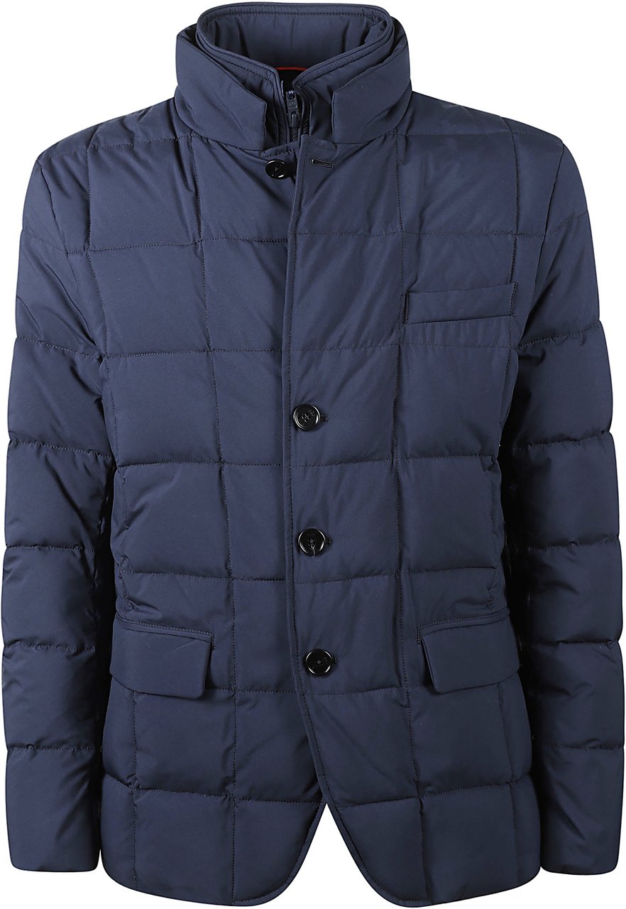 Fay Double Front Down Jacket Blue Blauw