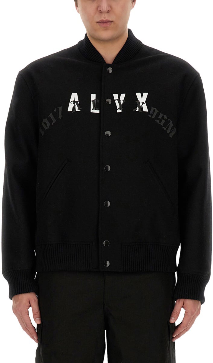 1017 ALYX 9SM BOMBER JACKET WITH LOGO Zwart