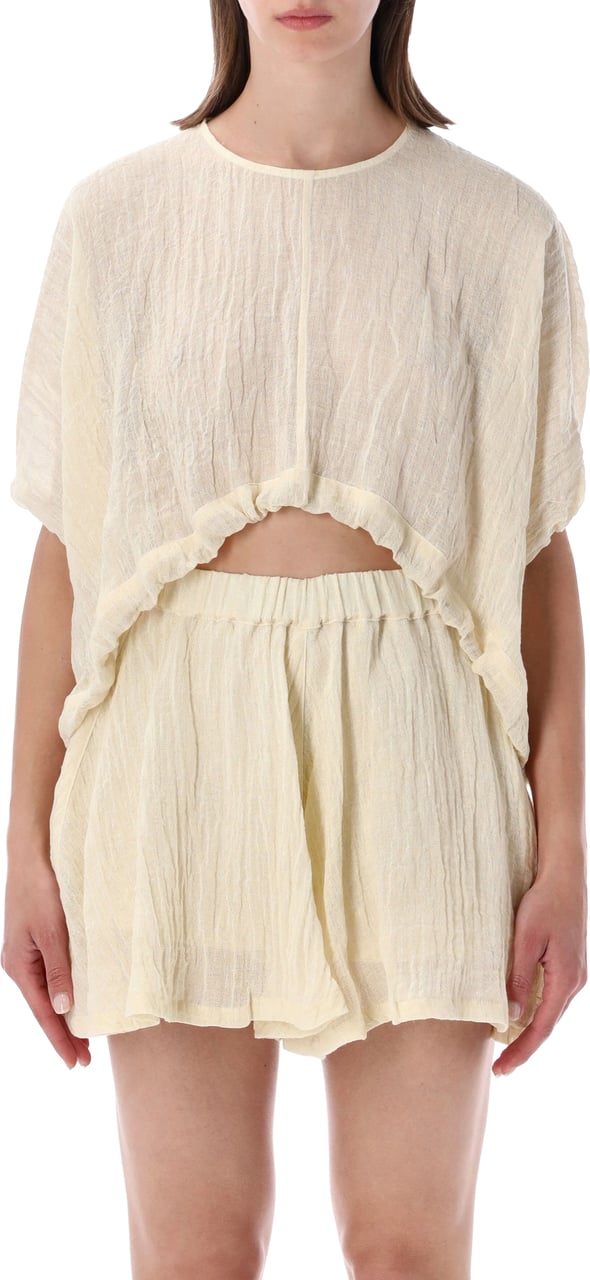 120% Lino Camicia Naturale Wit
