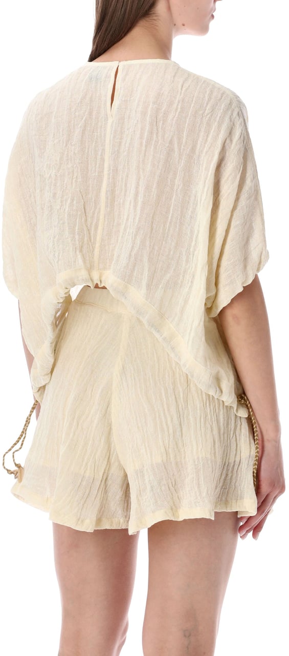120% Lino Camicia Naturale Wit