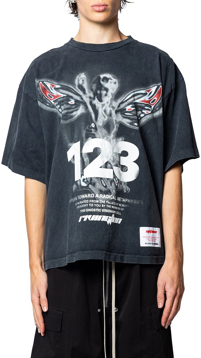 123 RIVINGTON IN TIMES LIKE THESE CVA TEE MECH BLACK / GREY Zwart