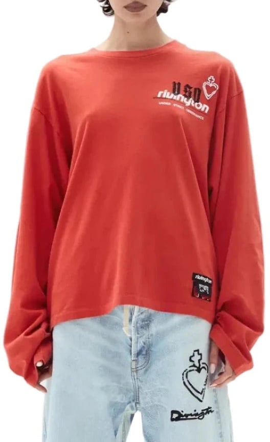 123 RIVINGTON MEMBERSHIP USO LS TEE RED Divers