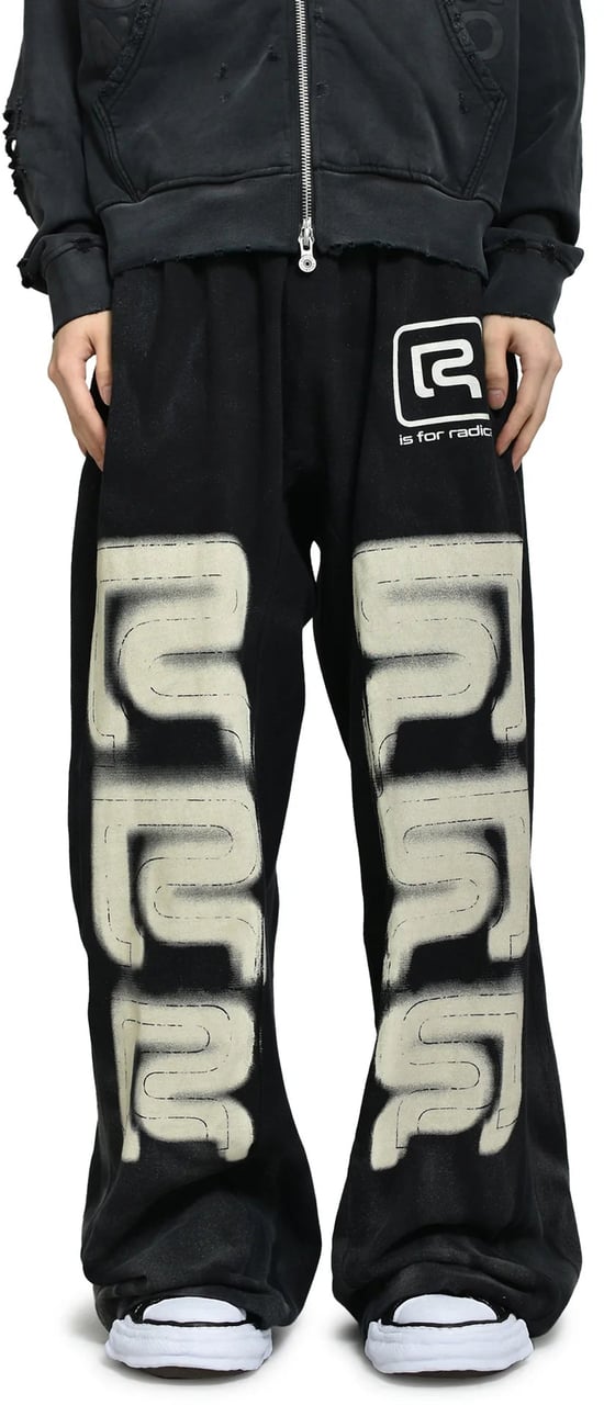 123 RIVINGTON R LOGO FASTER FLIGHT - MECHANIC BLACK Zwart