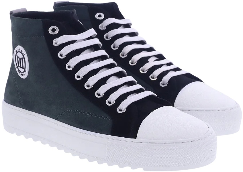 Mason Garments Heren Astro Hightop Sneaker Zwart Groen
