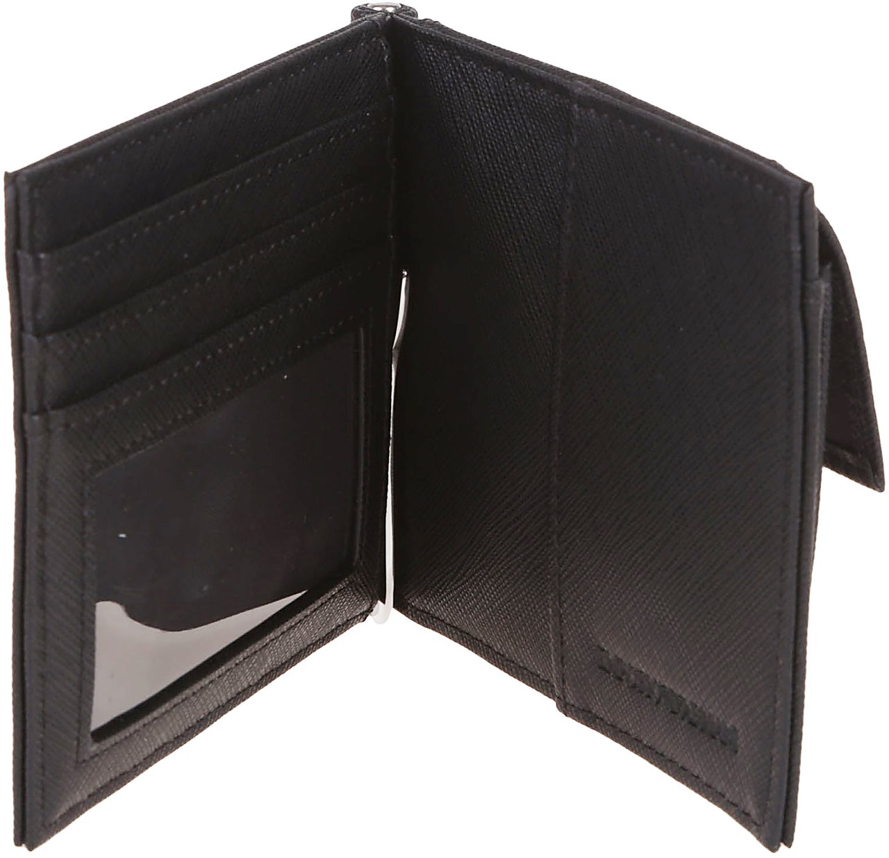 Emporio Armani Logo Plaque Wallet Black Zwart