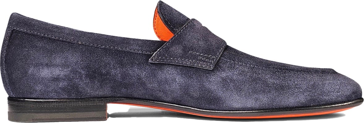 Santoni Instapschoen Blauw Blauw