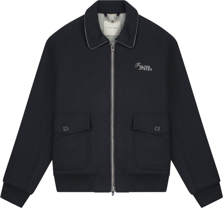 Filling Pieces Bomber Jacket - Black Wit