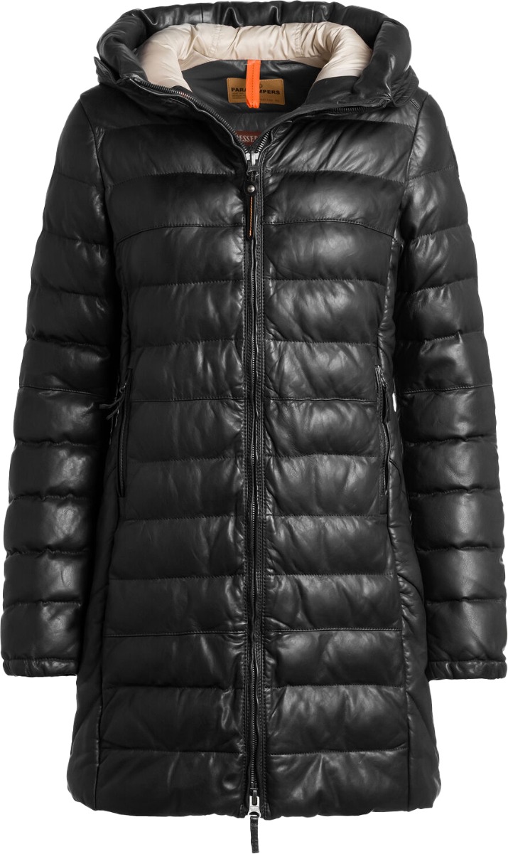Parajumpers Doudoune longue cuir Demi Leather noir PJS Parajumpers Femme PWJKLE520541 Zwart