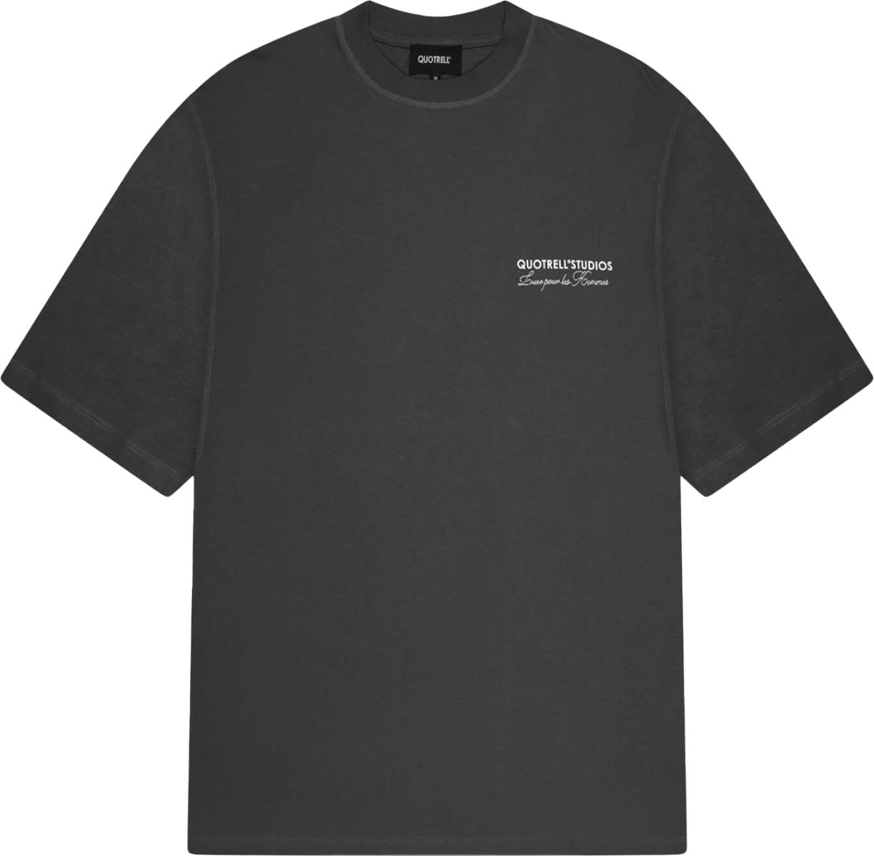 Quotrell Studios Tee | Anthracite/white Zwart