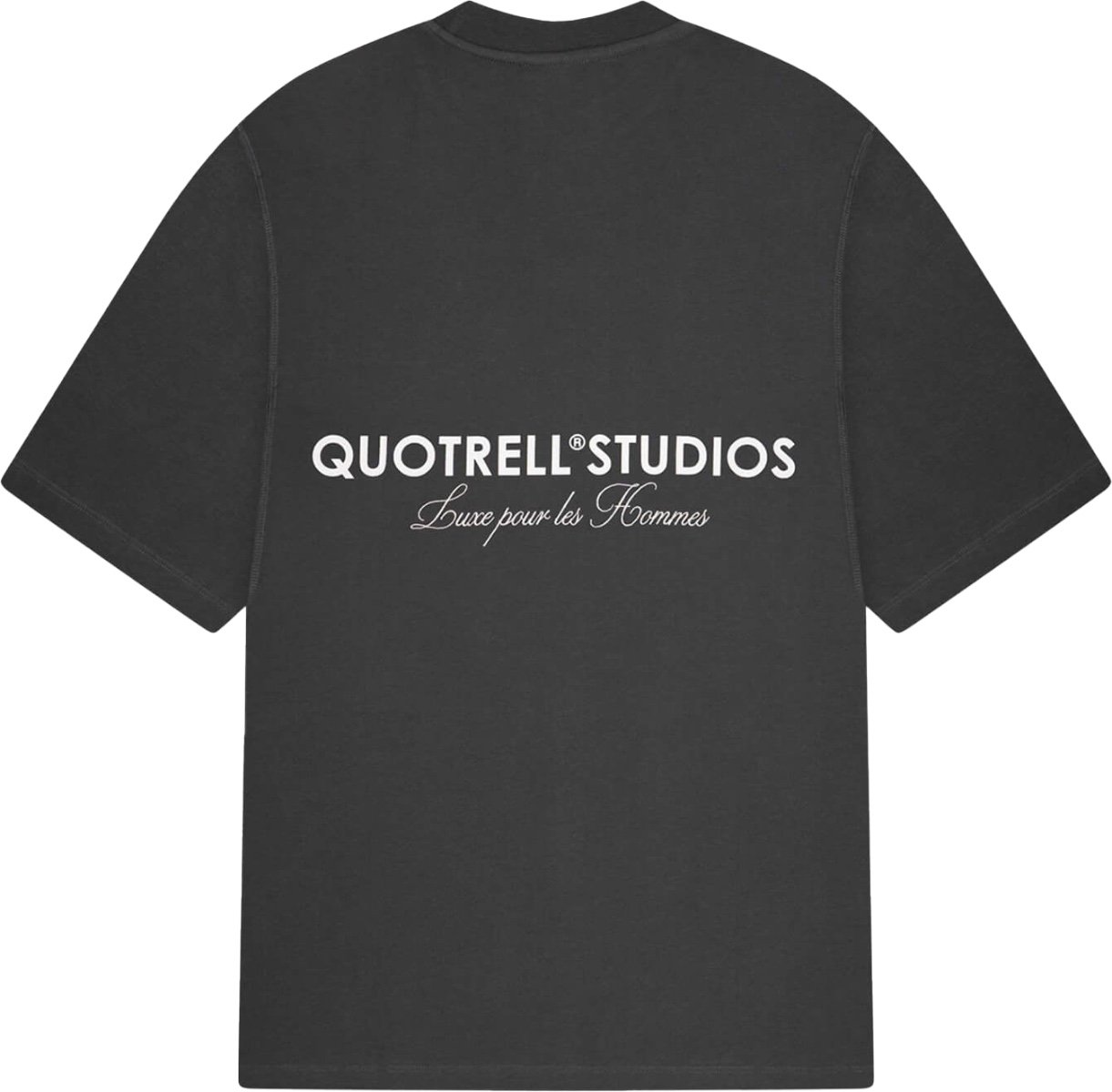 Quotrell Studios Tee | Anthracite/white Zwart