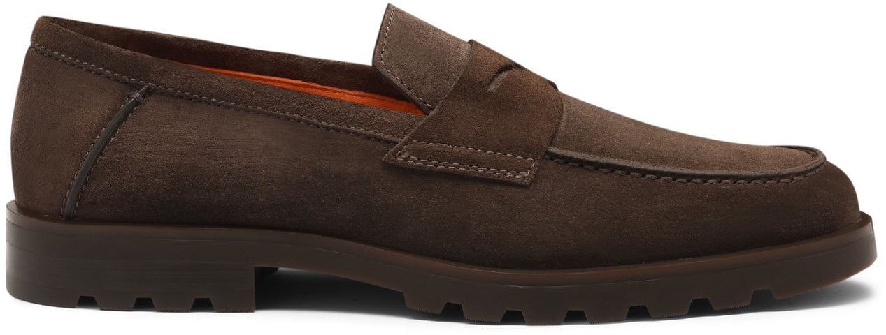 Santoni Instapschoen Bruin Bruin