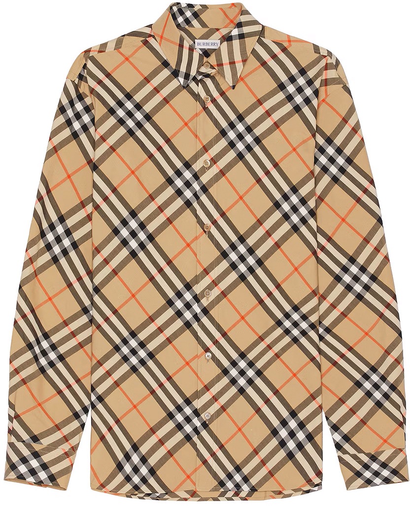 Burberry Burberry Checked Plaid Shirt Bruin