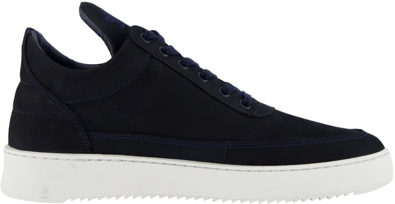 Filling Pieces Low Top Ripple Nubuck Navy Blauw