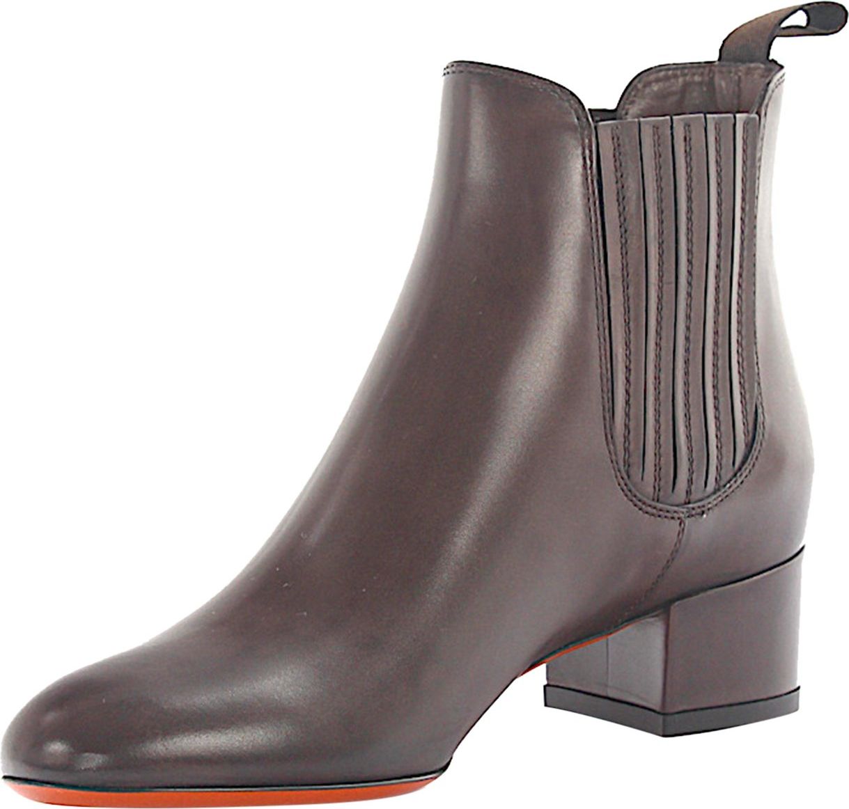 Santoni Women Ankle Boots Calfskin Smooth Leather Brown - Gelato Bruin