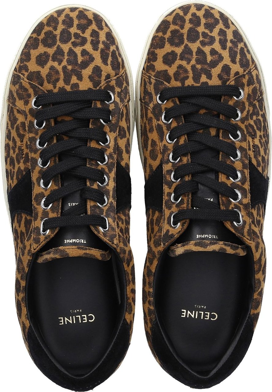 Celine Women Low-Top Sneakers TROLL Suede Lion Print Leopard - Zadie Bruin