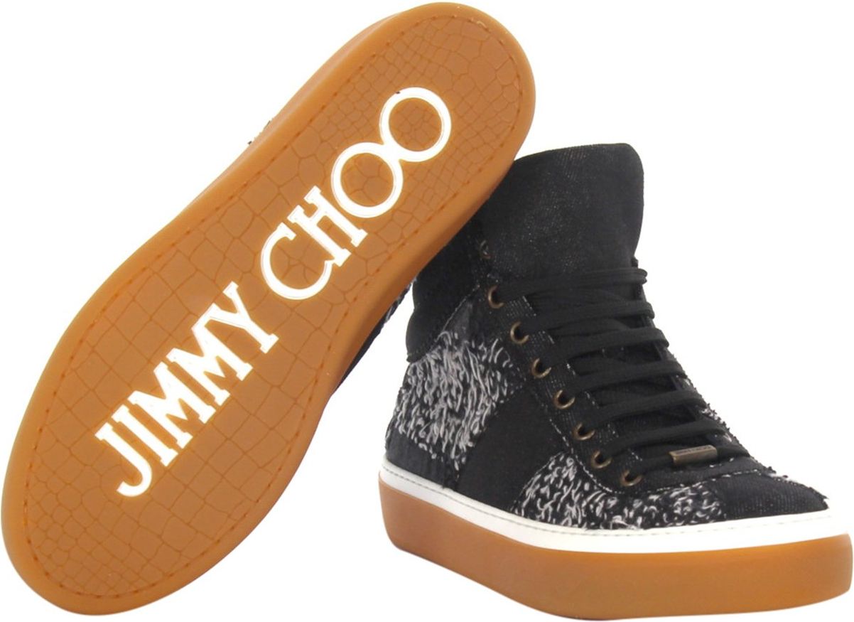 Jimmy Choo Men Sneakers Black BELGRAVI Calfskin - Huxley Zwart