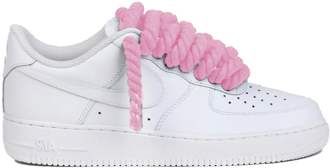 Nike Nike Air Force 1 Low Rope Laces Pink Custom Divers