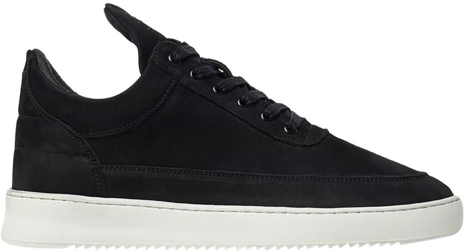 Filling Pieces Low Top Ripple Nubuck Black Zwart