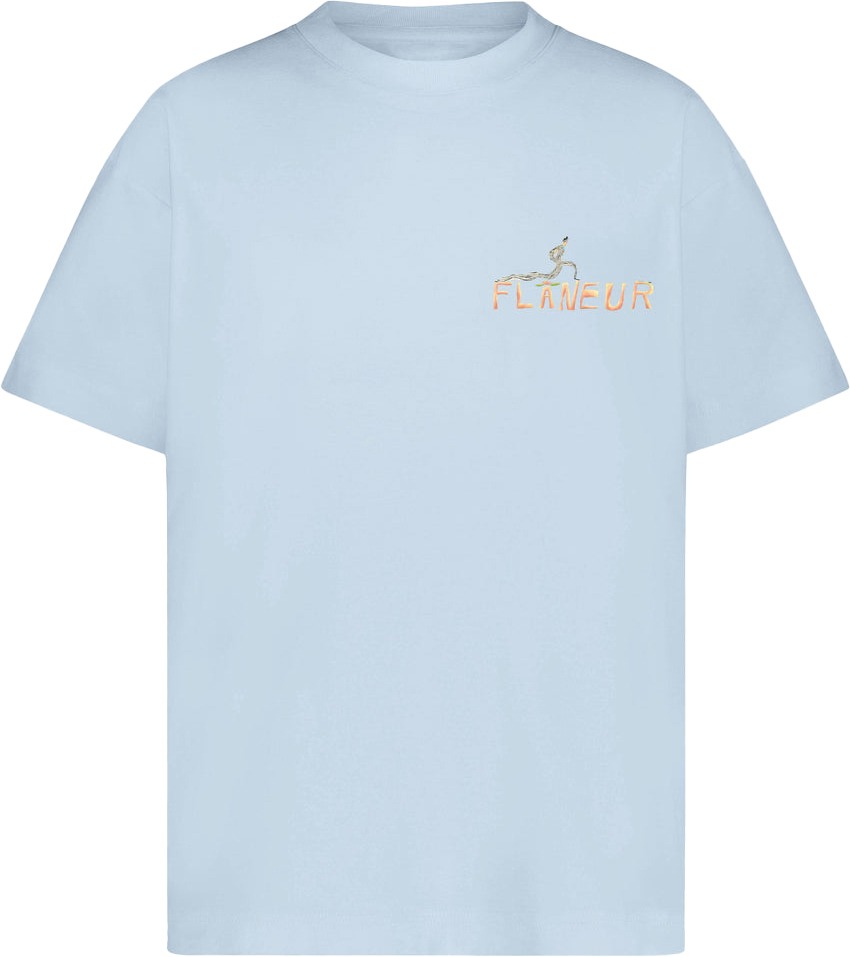 FLÂNEUR t-shirt blue Blauw
