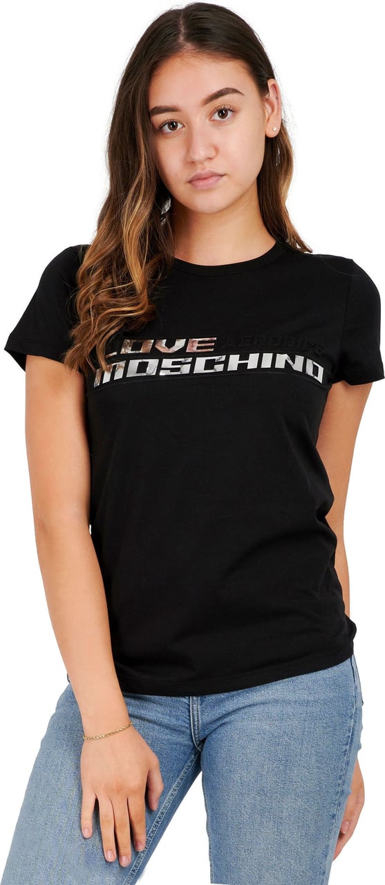 Love Moschino Aerobics T-shirt Zwart