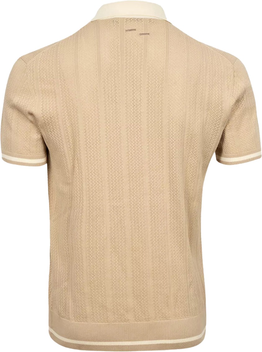 Filling Pieces Knit Polo White Pepper Wit