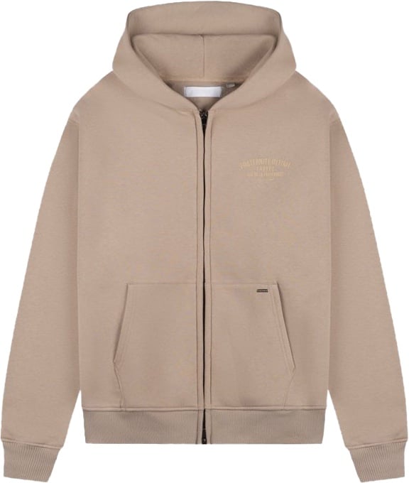 Croyez Croyez Fraternité Zip Hoodie Beige