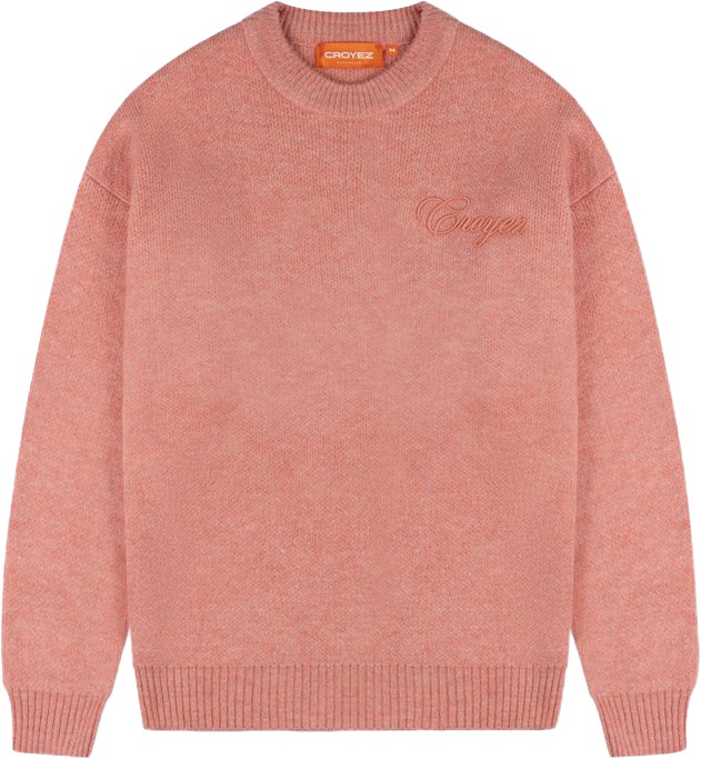 Croyez Croyez Script Knit Sweater Rood