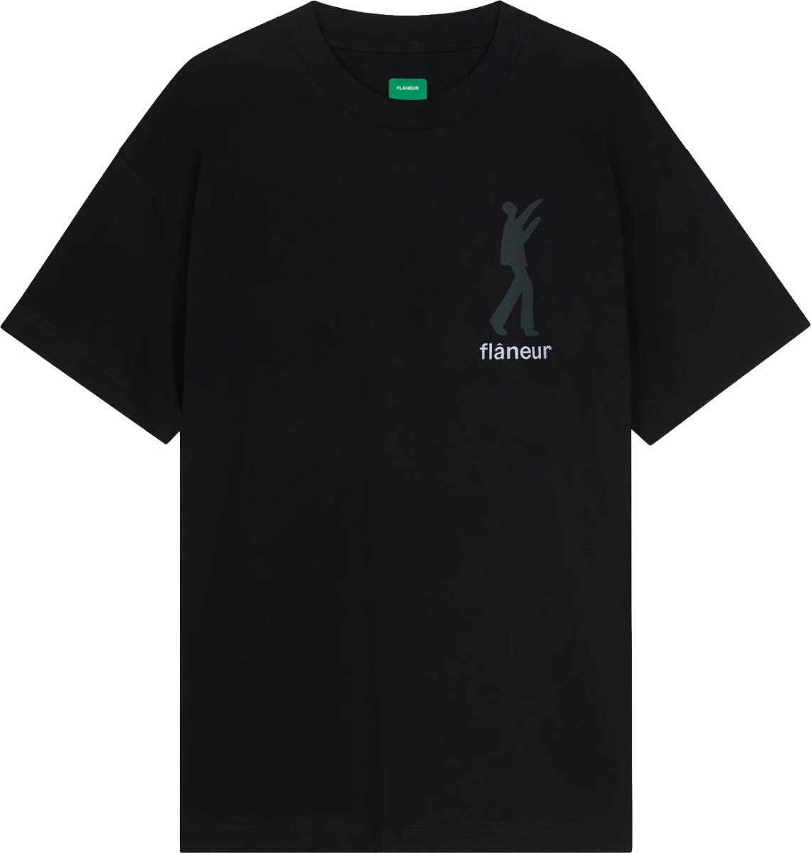 FLÂNEUR Opblaasbare T-shirt ZWART Zwart