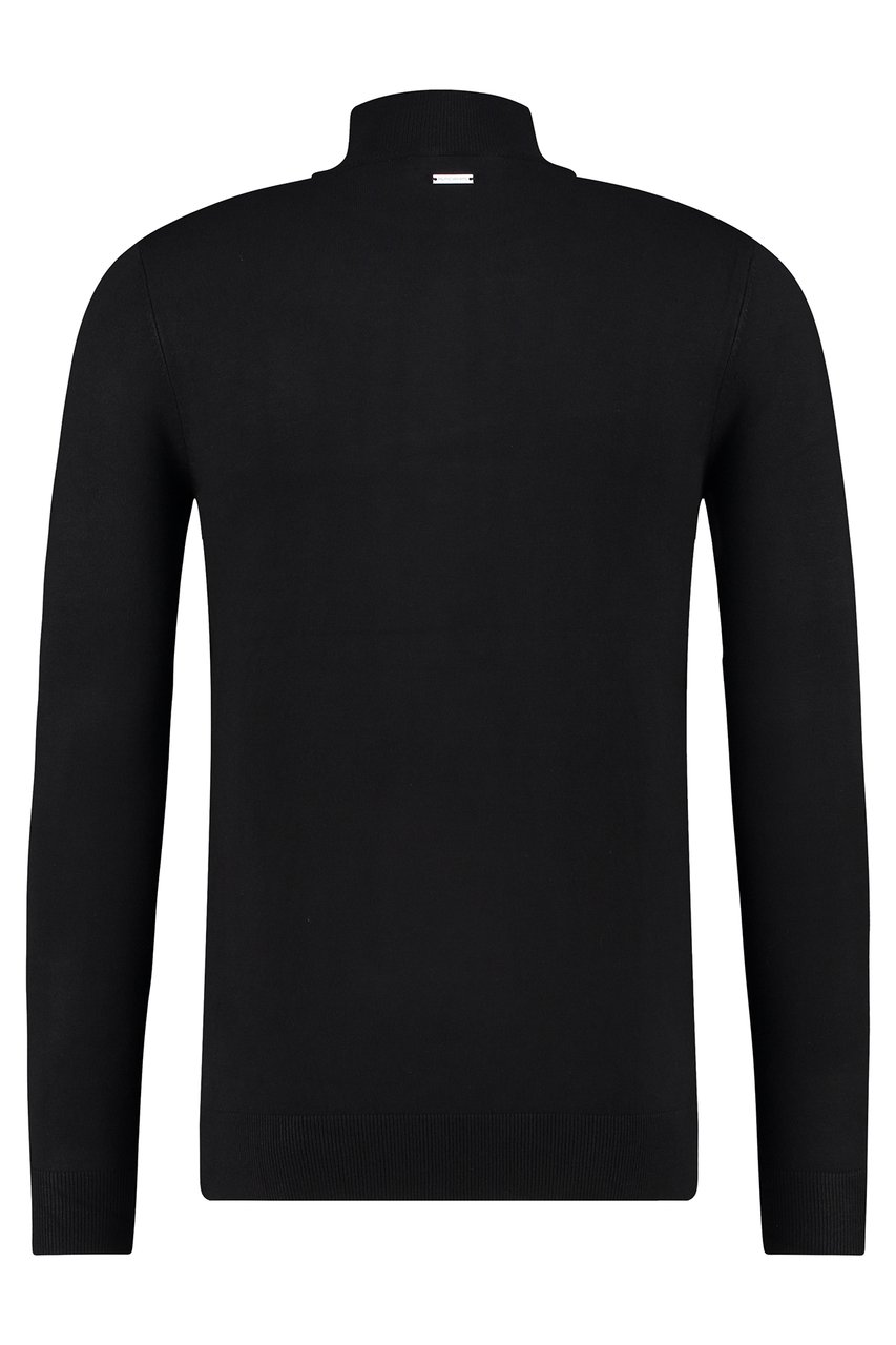 Purewhite Essential Knit Mockneck - Black Zwart