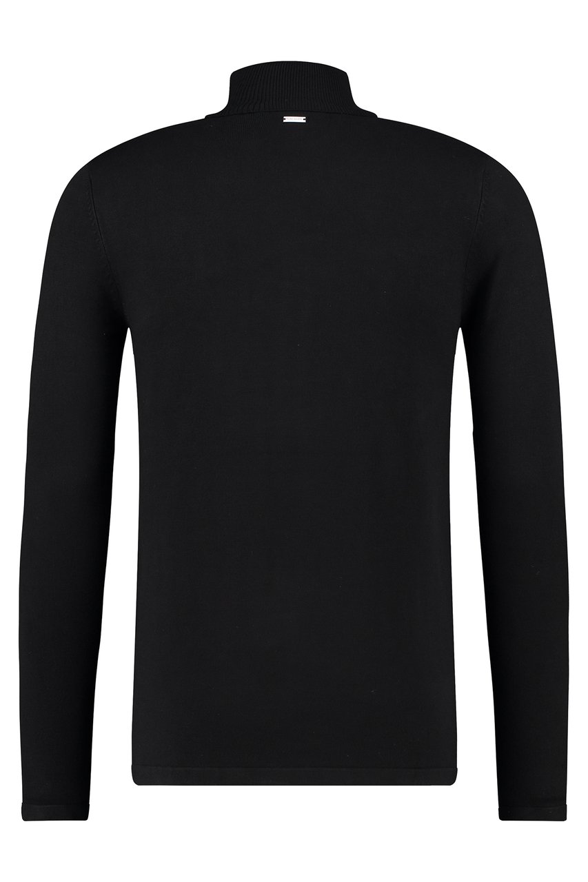 Purewhite Essential Knit Turtleneck - Black Zwart