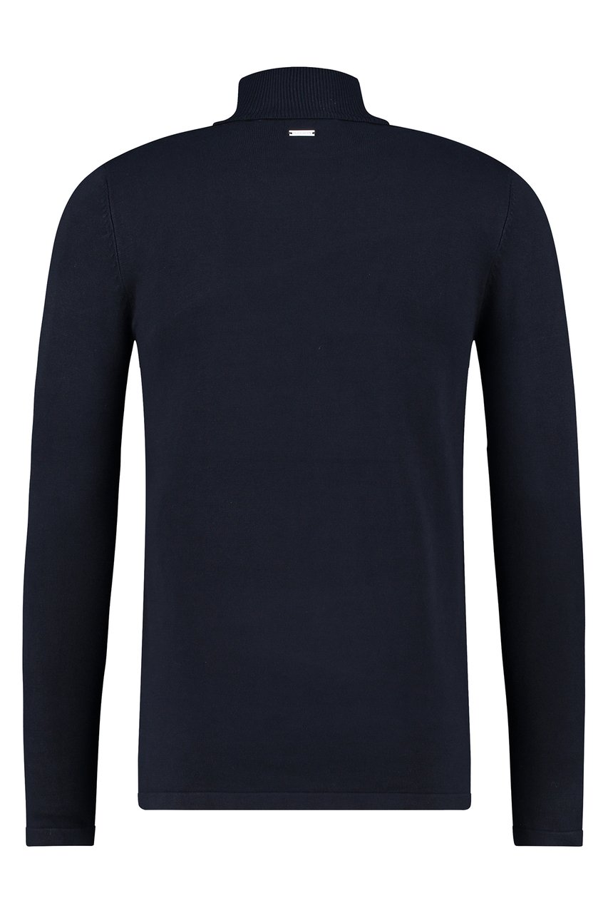 Purewhite Essential Knit Turtleneck - Navy Blauw