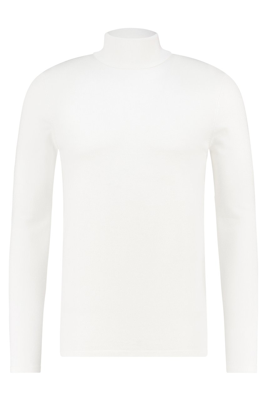 Purewhite Essential Knit Turtleneck - Off White Wit