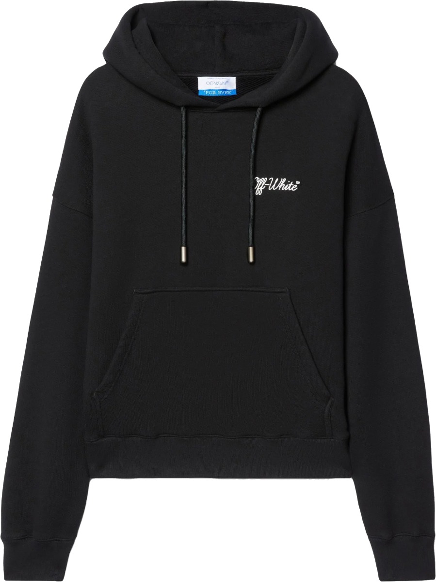 OFF-WHITE Script Skate Hoodie Nero Zwart