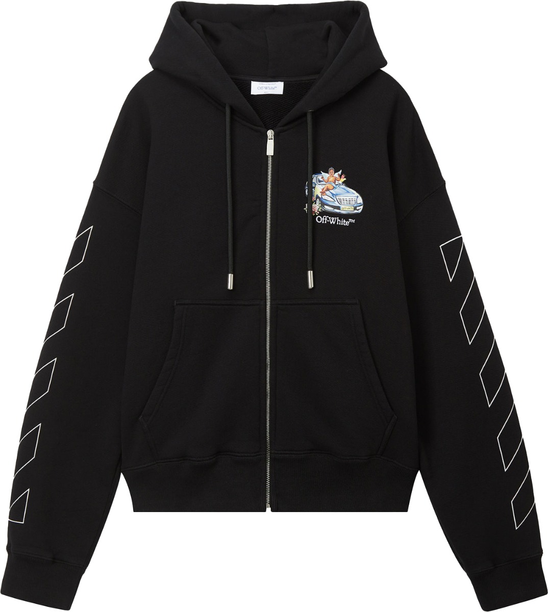 OFF-WHITE Fresco Arrow Skate Hoodie Nero Zwart
