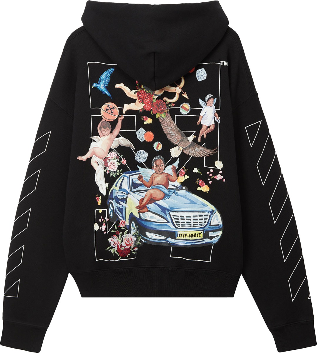 OFF-WHITE Fresco Arrow Skate Hoodie Nero Zwart