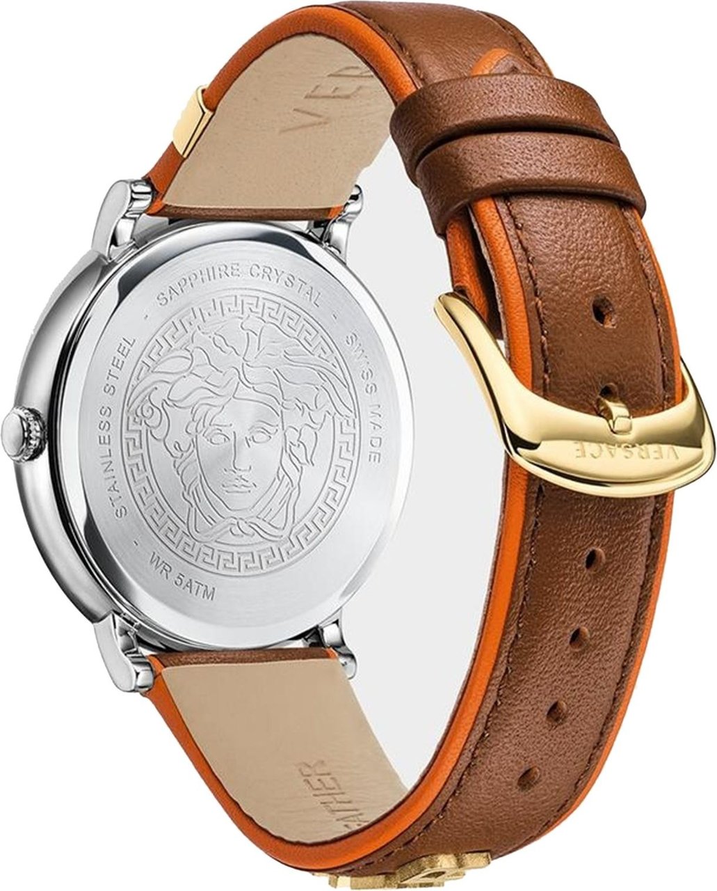 Versace VBP070017 V-Circle dames horloge 38 mm Wit