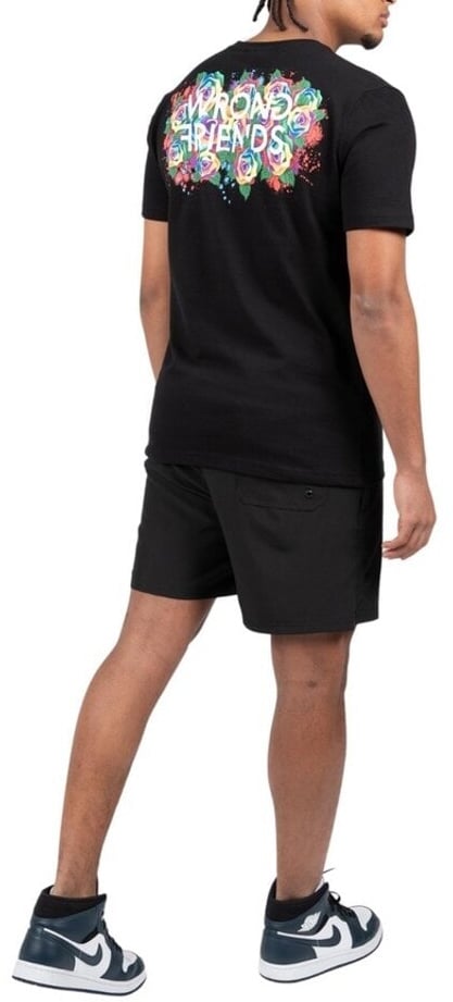 Wrong Friends TAMBA ROSES T-SHIRT - BLACK Zwart