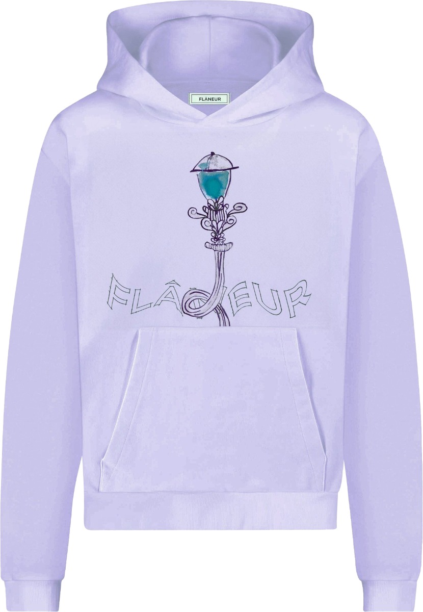 FLÂNEUR Lantern Hoodie | Purple Paars