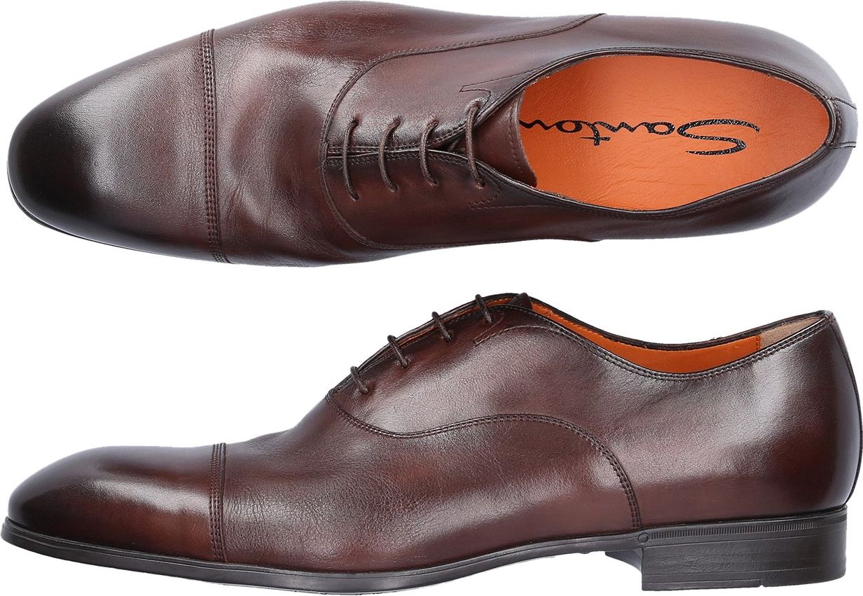 Santoni Business Shoes Oxford Calfskin Davide Bruin