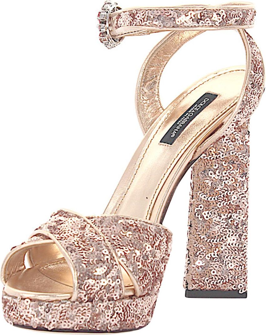 Dolce & Gabbana Platform Sandals Lugano Roze