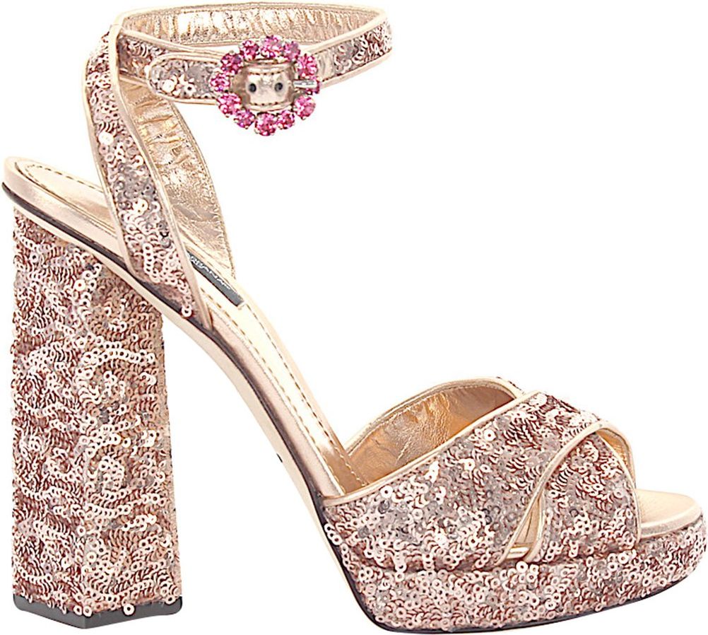 Dolce & Gabbana Platform Sandals Lugano Roze