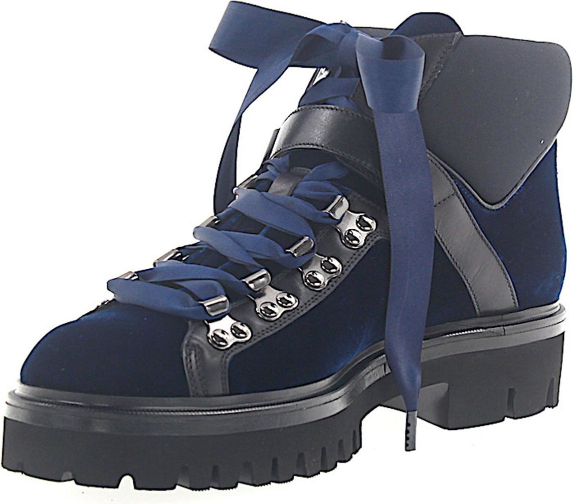 Santoni Ankle Boots Velvet Kitzbühel Blauw